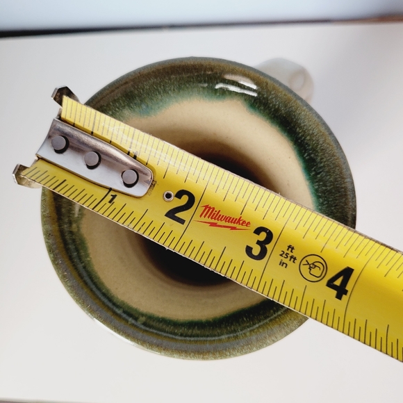 Studio Pottery Pitcher Vase Signed Hand Thrown Large Handle - Picture 8 of 14